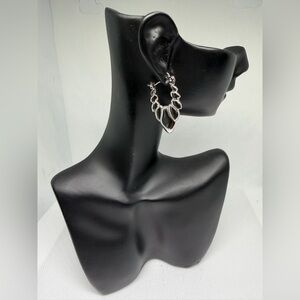 Elegant Silver Leaf Earrings stainless steel